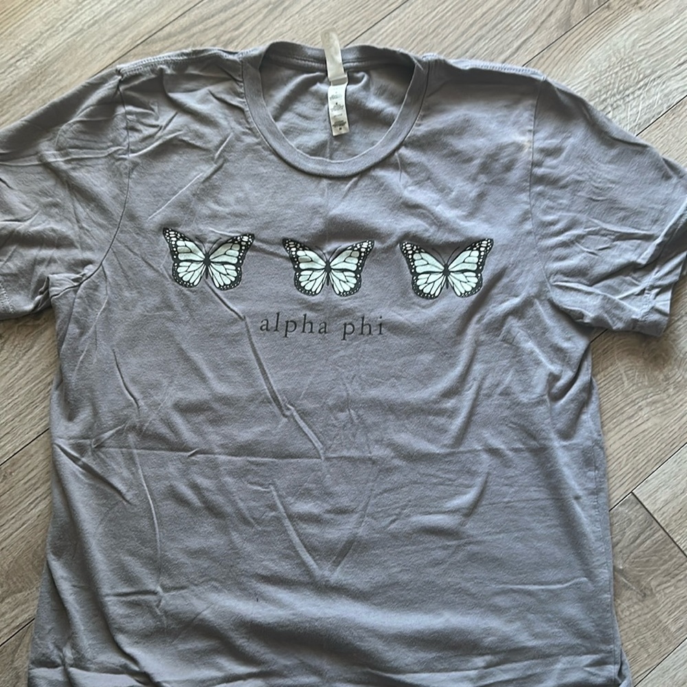 alpha phi butterfly t shirt